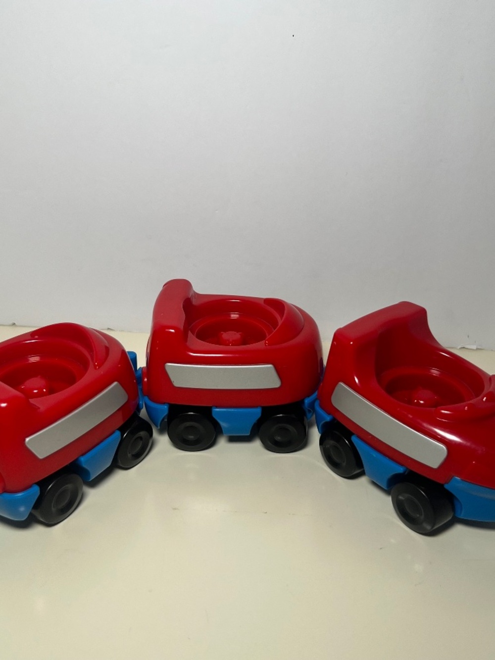 Fisher Price Little People Choo Choo Train Engine and Two Passenger Cars VTG